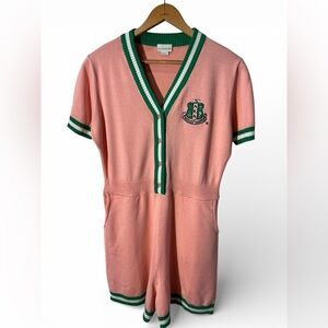 AKA Pink and Green Short Sleeve Romper